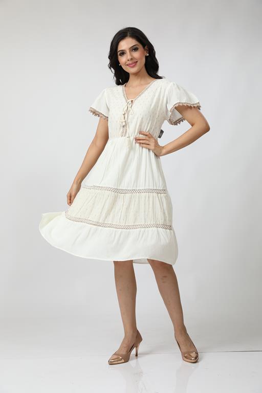 WOMEN WESTERN MIDI DRESS